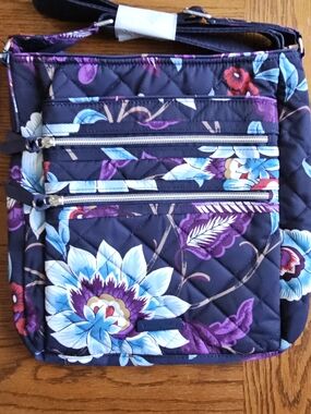 Vera Bradley Triple Zip Hipster- Mayfair In Bloom